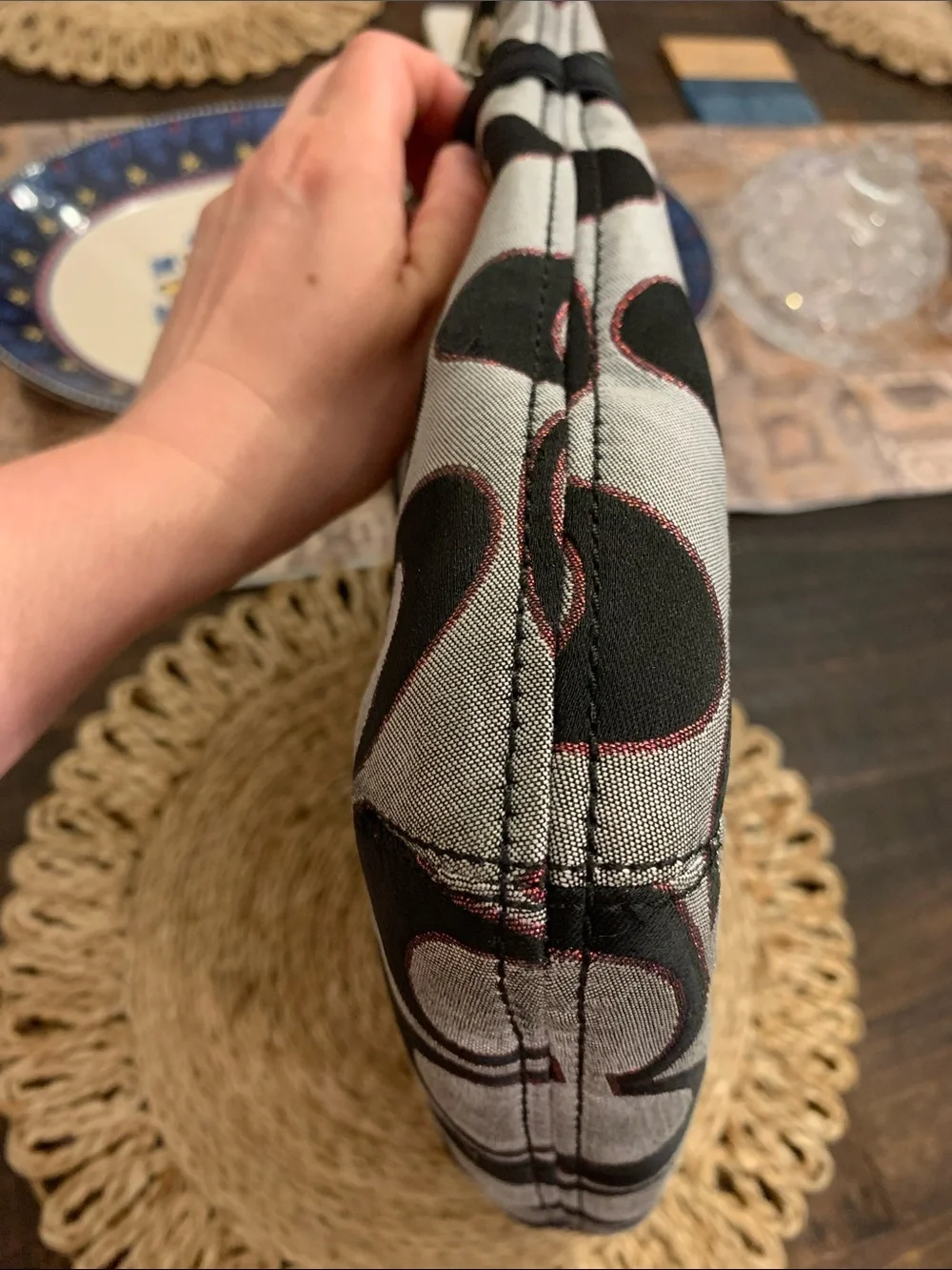 Coach Poppy Signature Grey and Black Tote with Pink Accents & 3 Hang Tags - Picture 11 of 14